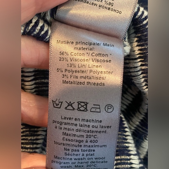 Zadig & Voltaire Tahoe Striped Knit Dress NWT Navy and Cream Striped XS - Picture 10 of 10